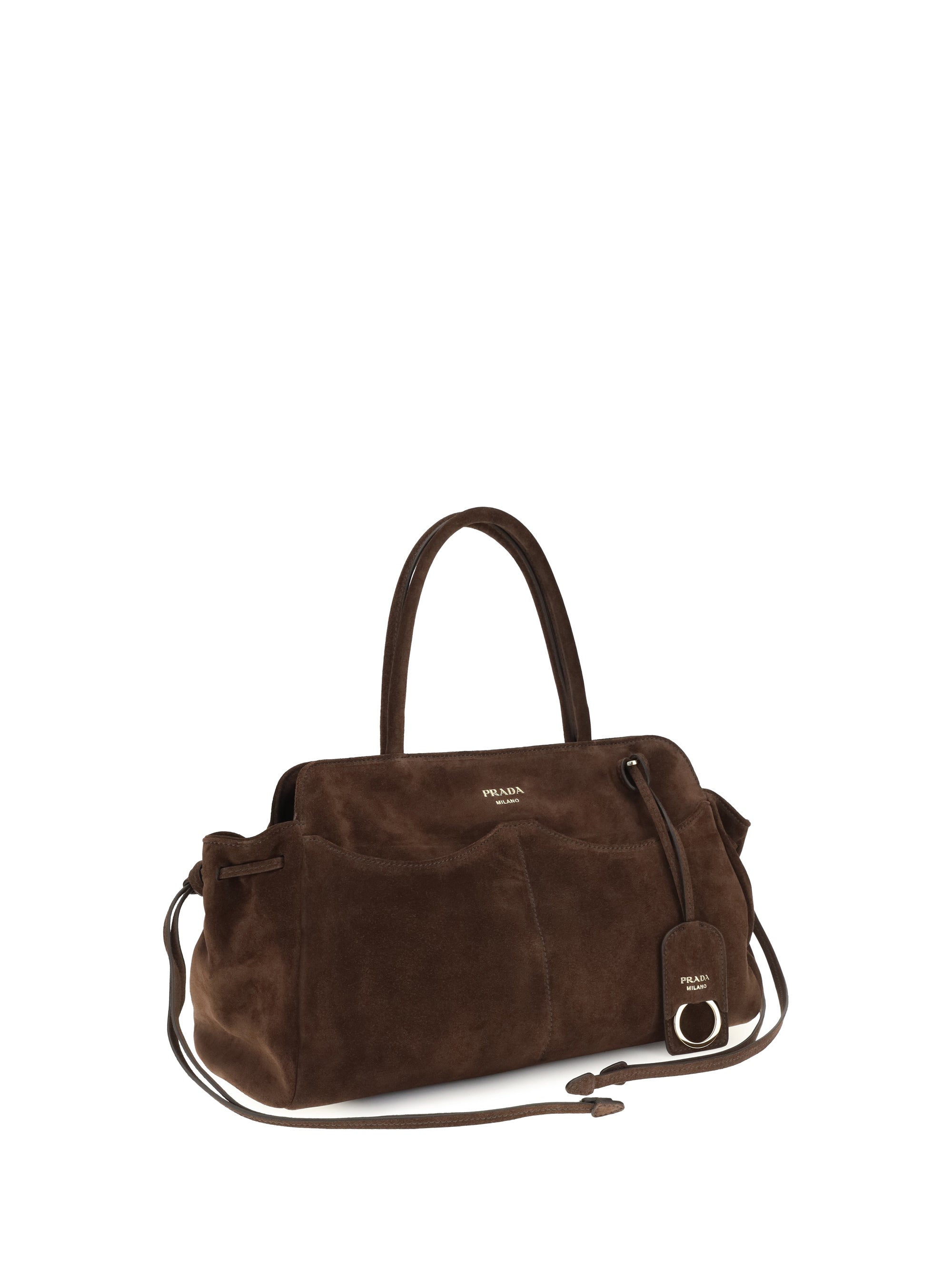 carry large suede handbag
