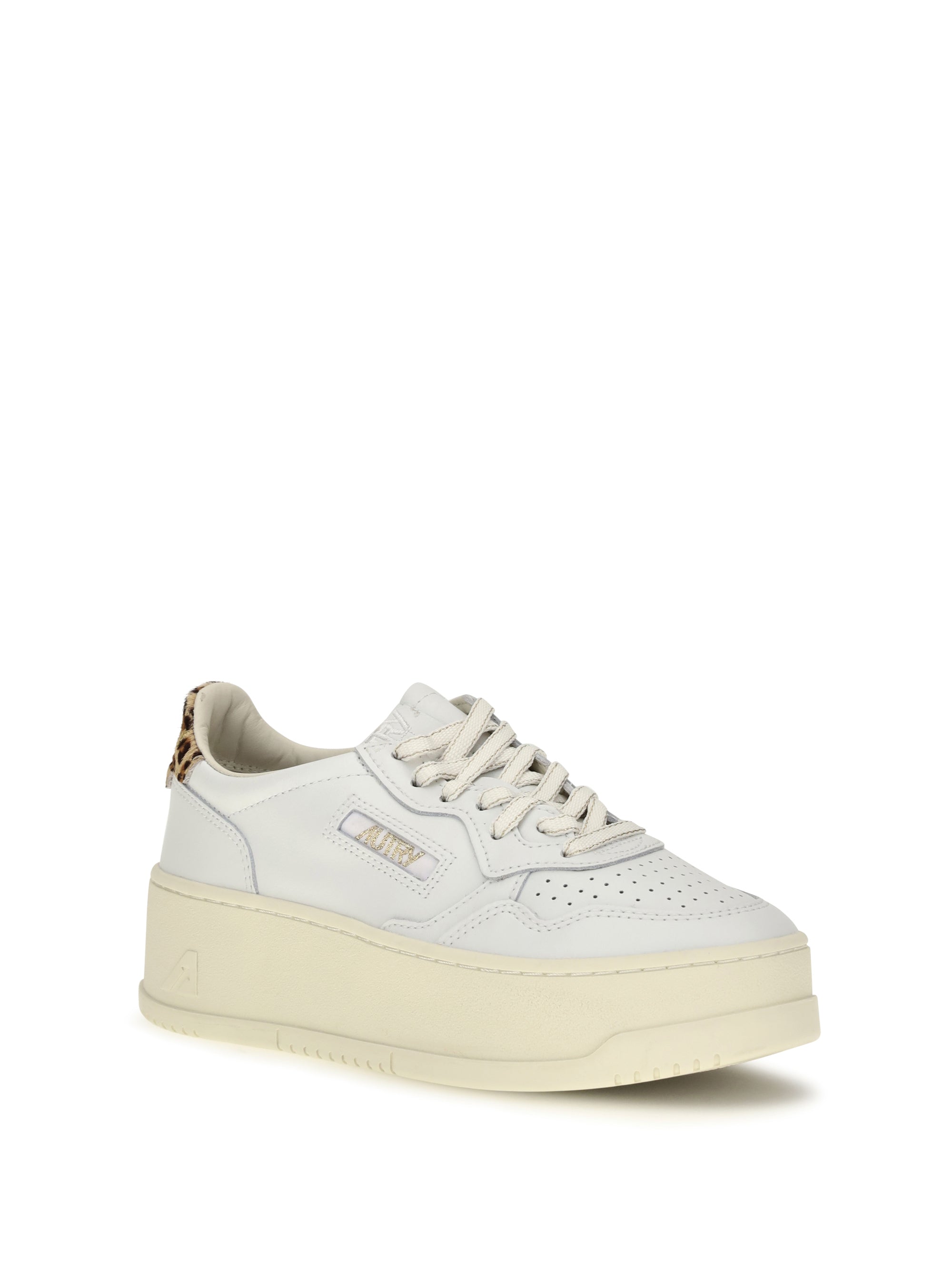medalist platform leather sneakers