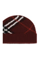 cashmere check beanie