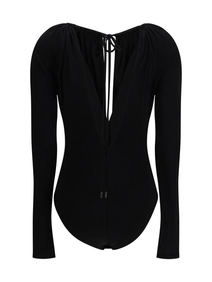 MARINE SERRE 36 stretch viscose bodysuit 