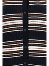 striped silk and wool cardigan