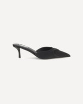 Alaa Le Coeur 3d Satin Mules Black