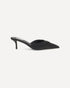 Alaa Le Coeur 3d Satin Mules Black