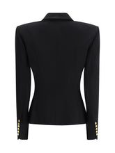 BALMAIN 40 6 buttons fitted grain de poudre jacket