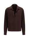 deep v-neck silk shirt