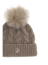 pom-pom wool and cashmere beanie