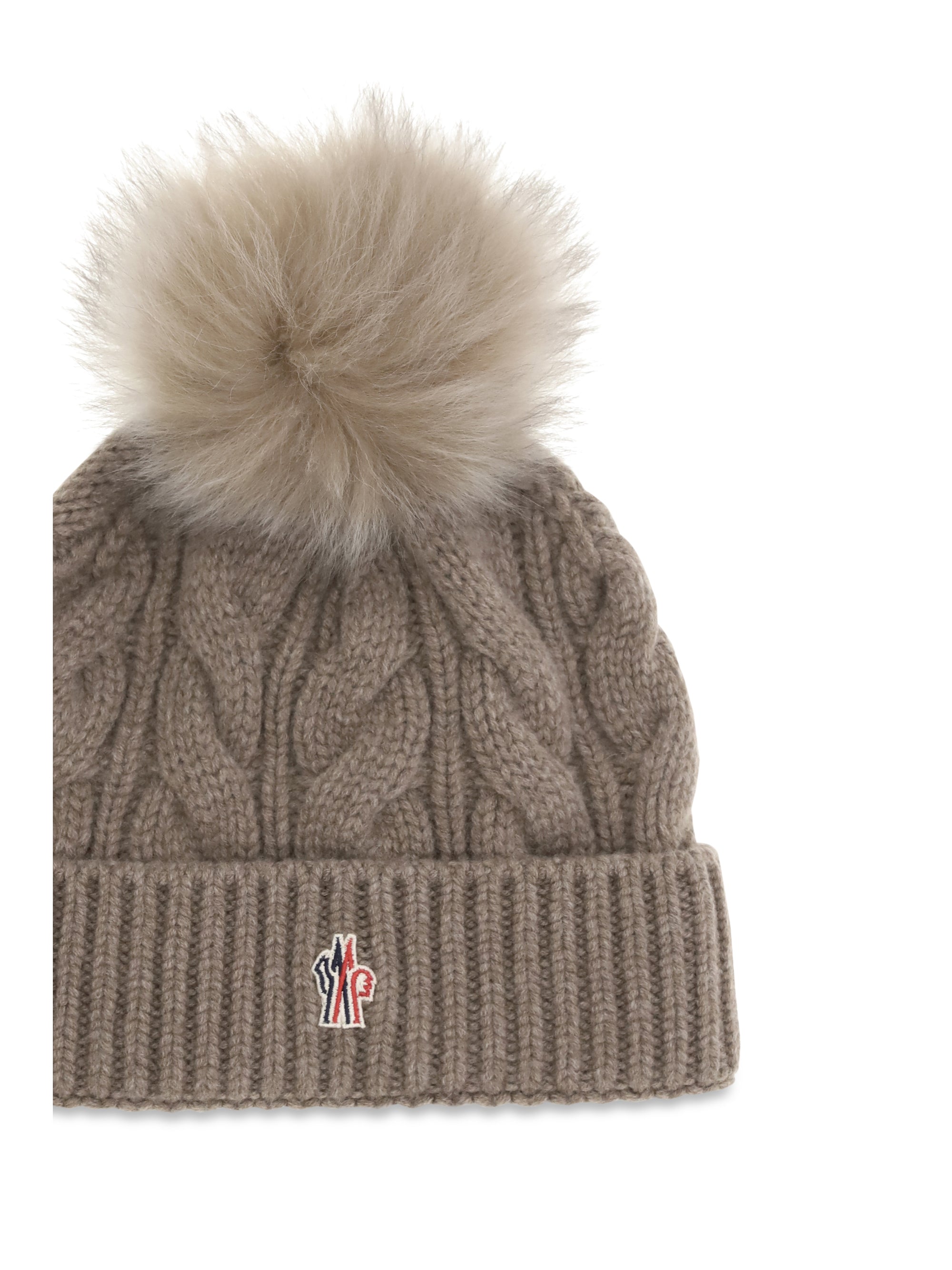 pom-pom wool and cashmere beanie