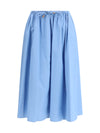 poplin drawstring skirt