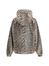 GANNI L-XL leopard raincoat jacket