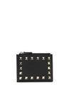rockstud zip card holder