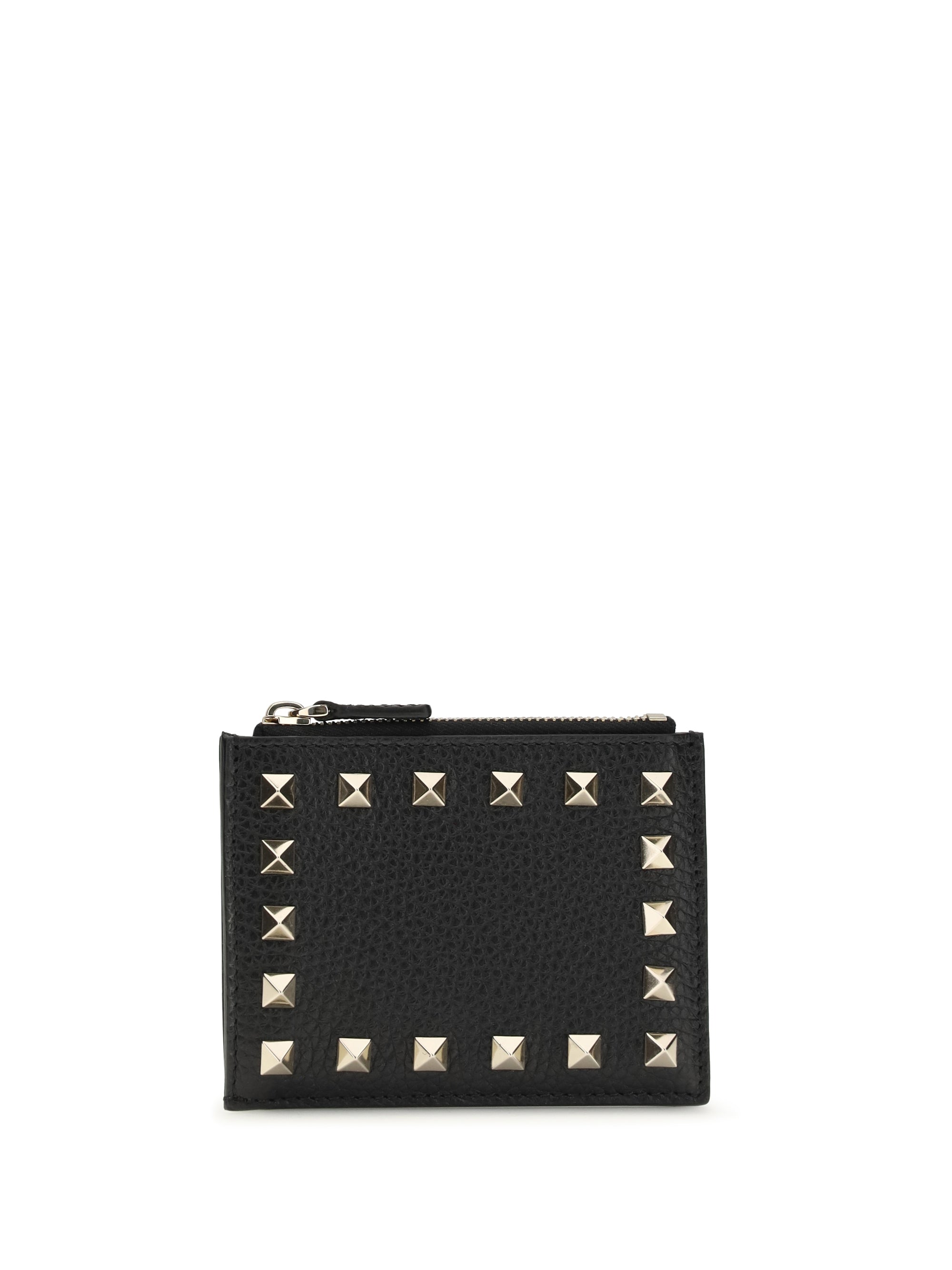 rockstud zip card holder