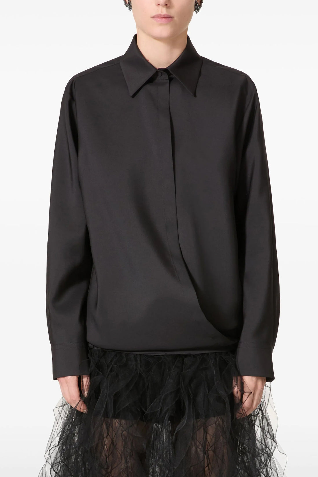 VALENTINO GARAVANI 36 techno light wool fabric shirt