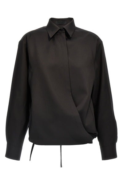 techno light wool fabric shirt