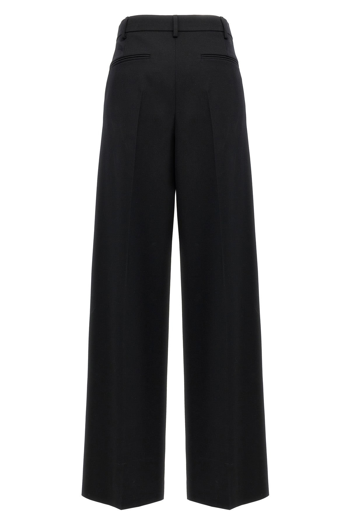 solid grisaille wool trousers