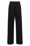 solid grisaille wool trousers