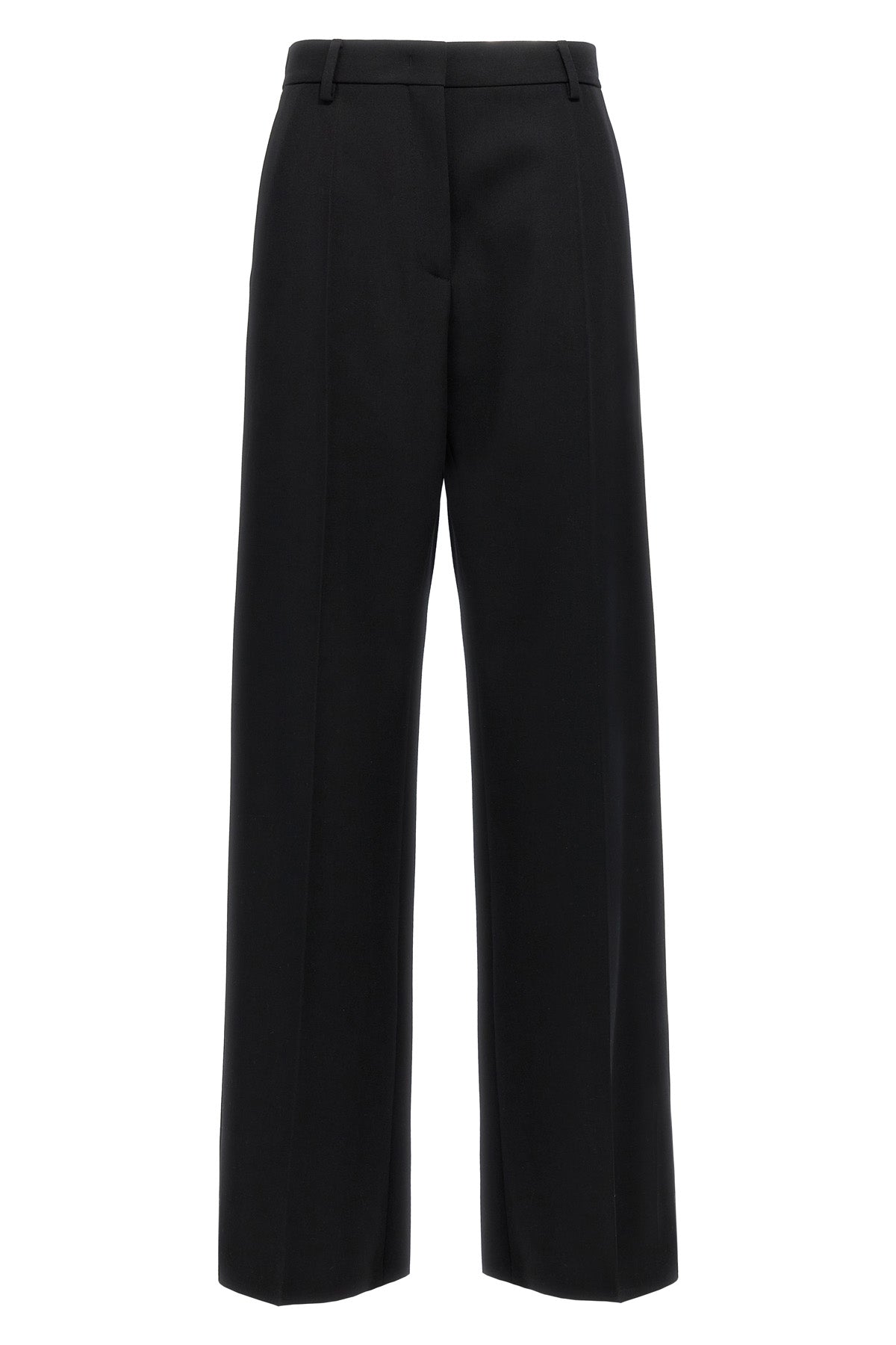 solid grisaille wool trousers