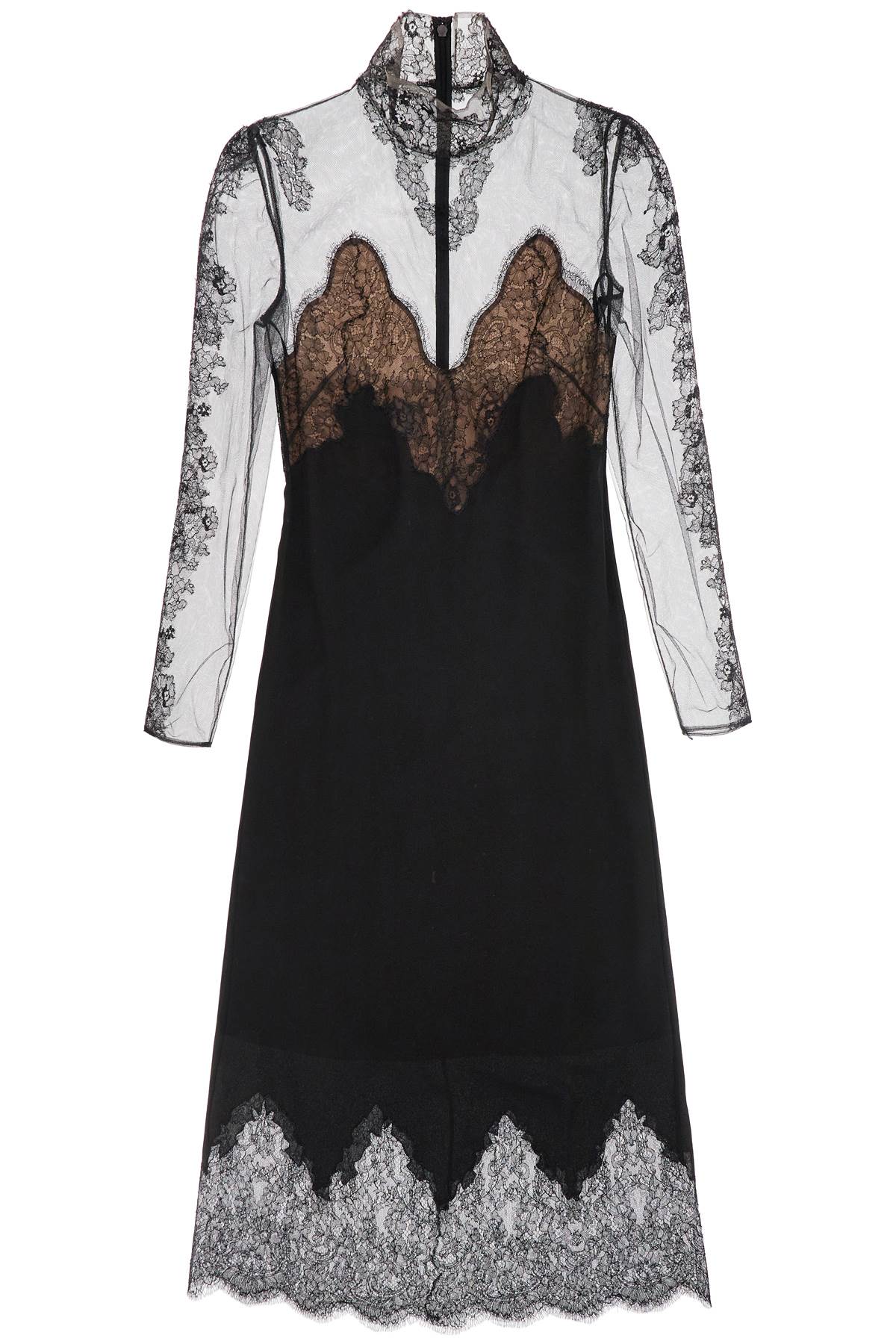 silk and lace dress