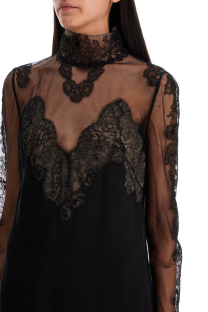 silk and lace dress