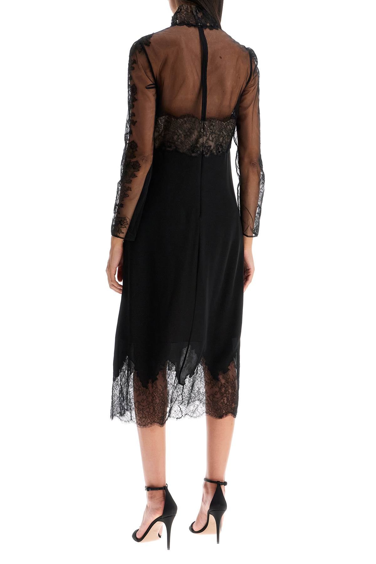 silk and lace dress