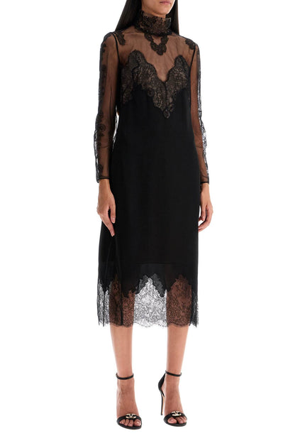 silk and lace dress