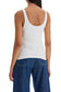 ribbed tank top with v neckline