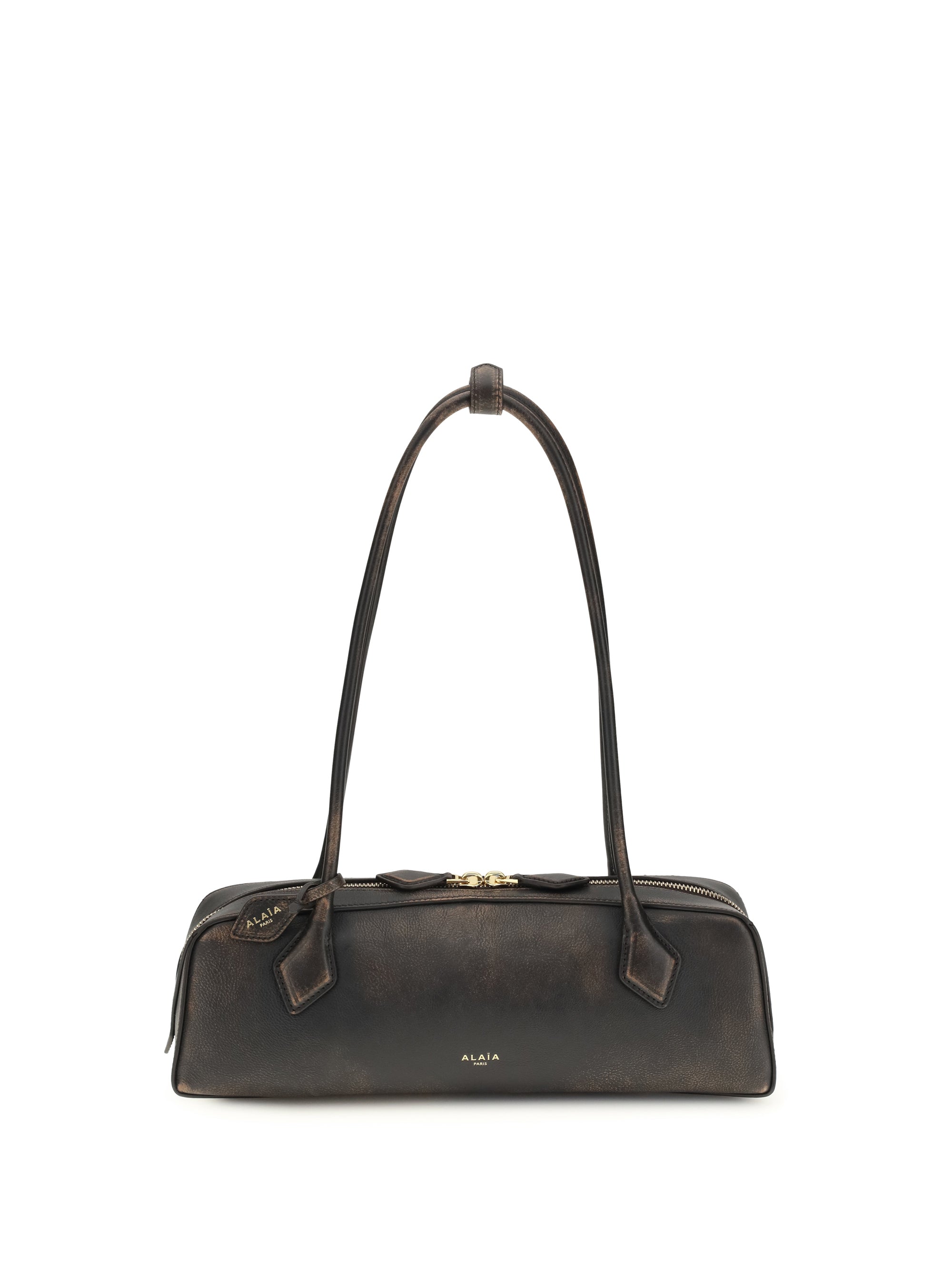 le teckel shoulder bag in aged leather