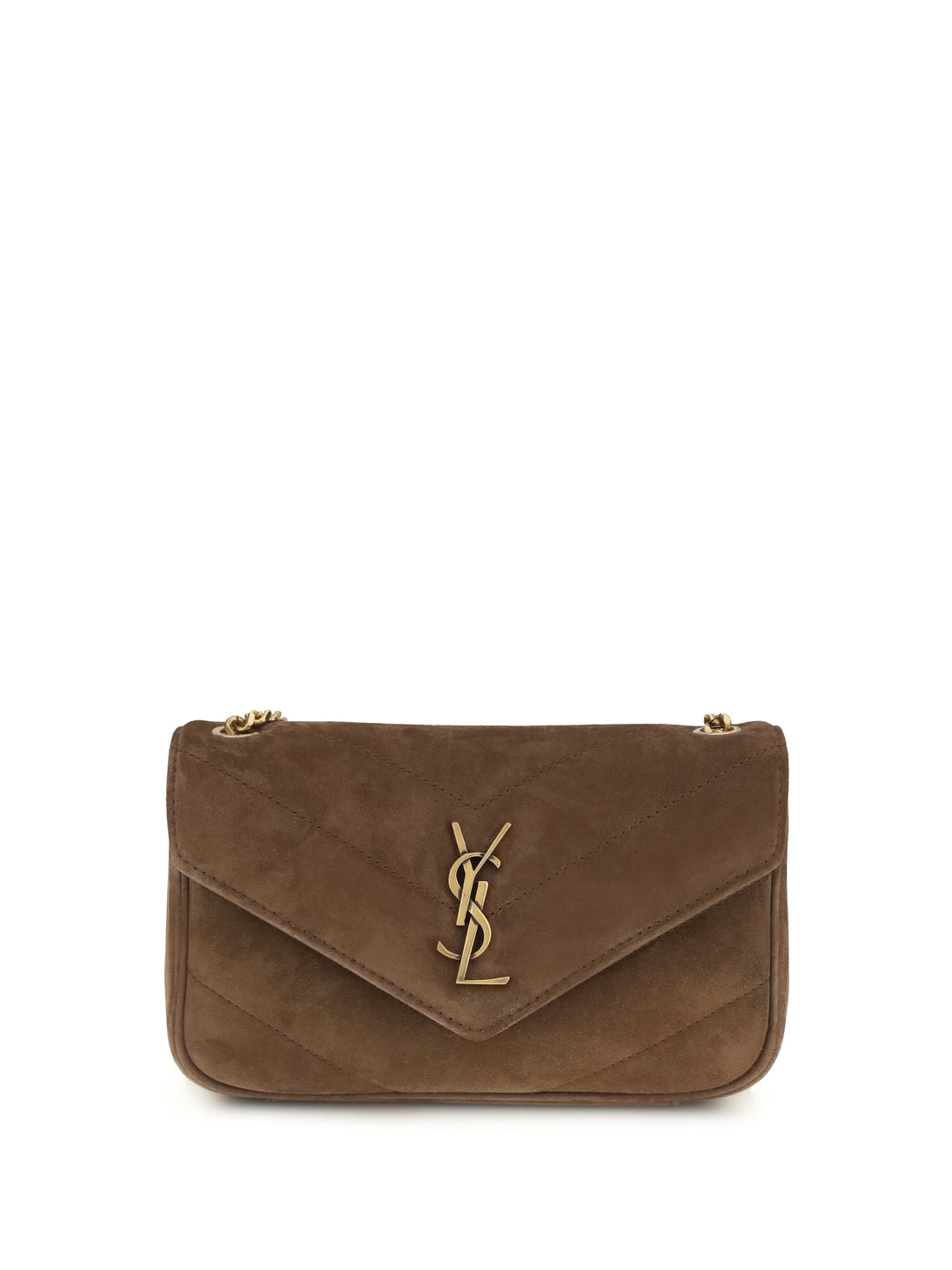 SAINT LAURENT OS loulou mini suede shoulder bag