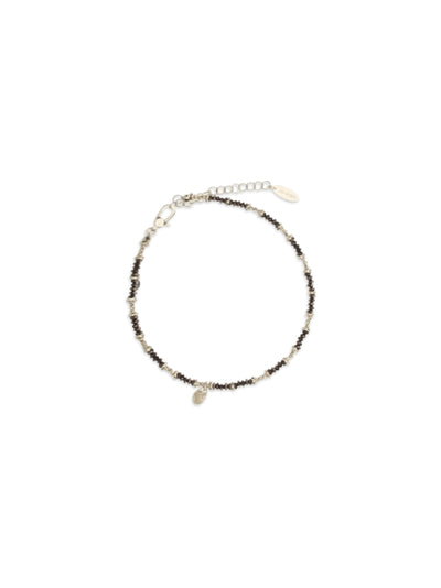 BRUNELLO CUCINELLI OS hematite and 925 sterling silver anklet