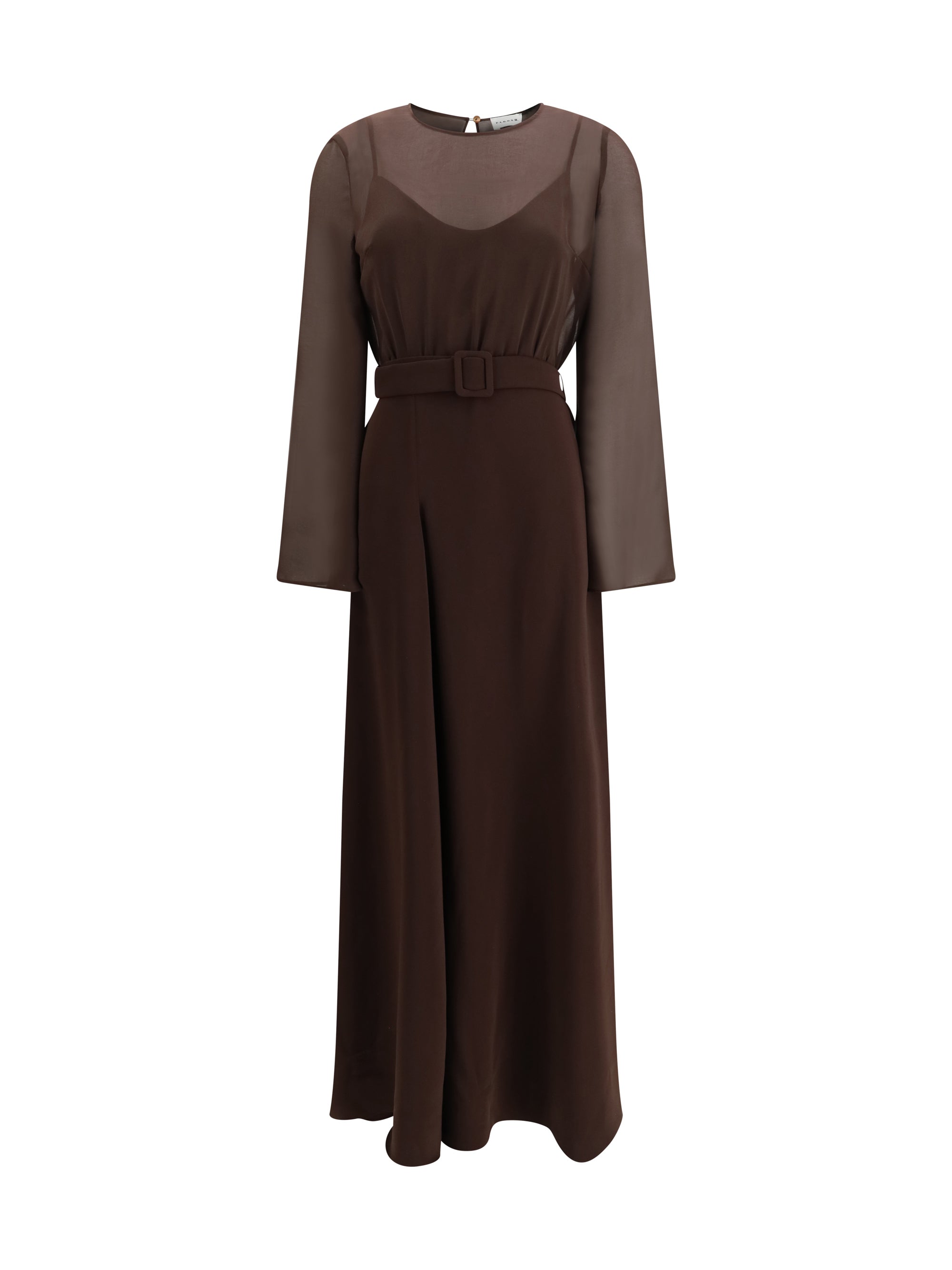 long belted dress