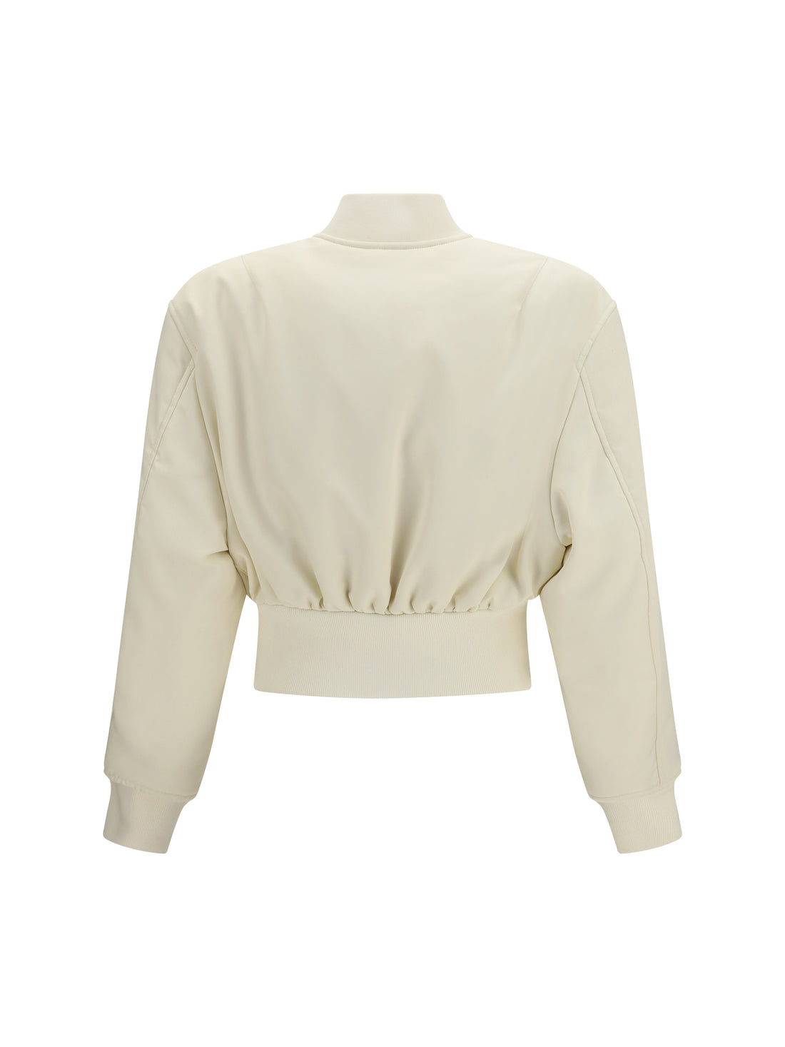 BALENCIAGA 38 cropped bomber jacket in technical faille