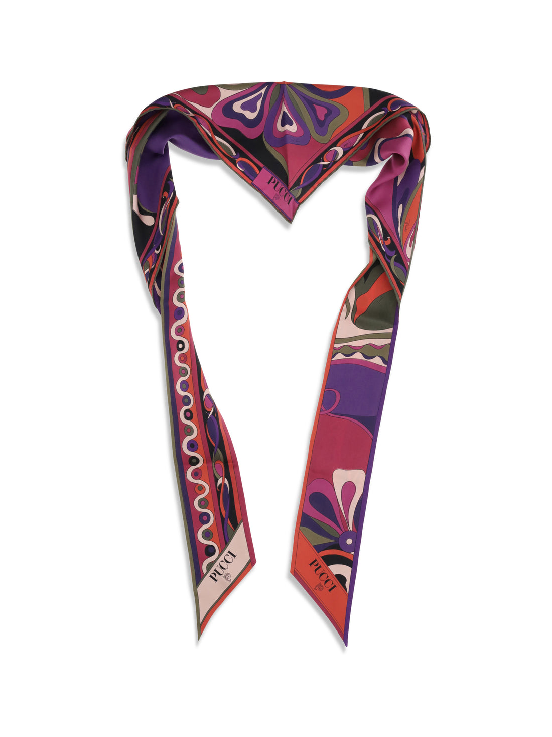 PUCCI OS silk triangle scarf