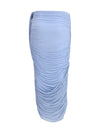 draped midi skirt