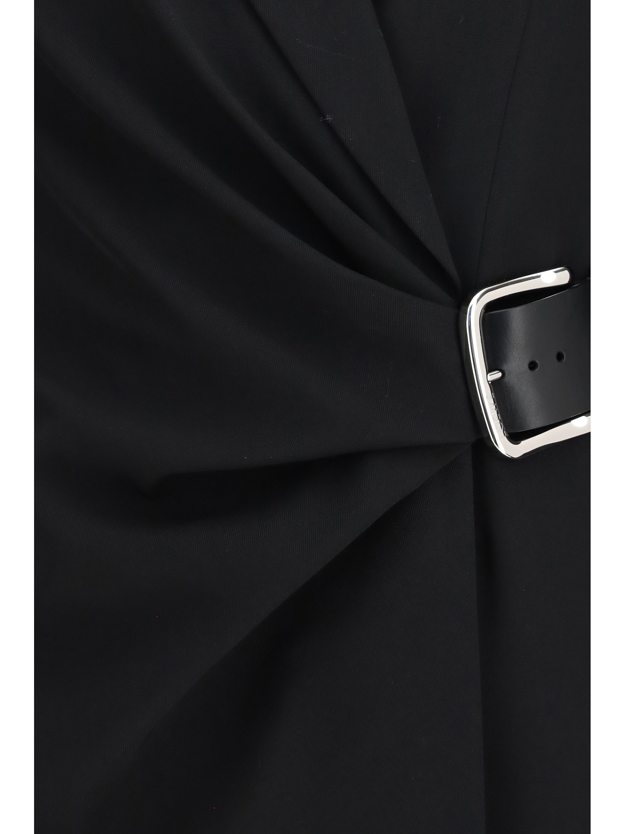 draped wool jacket with belt