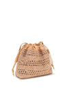 raffia drawstring shoulder bag