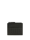 intrecciato zip card holder