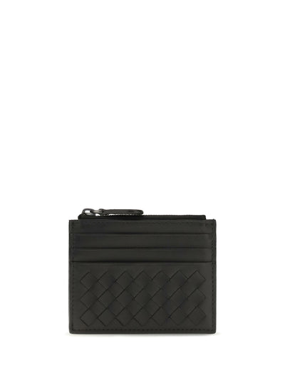 intrecciato zip card holder