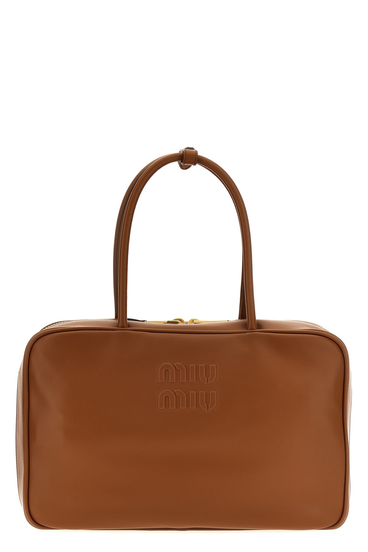 leather top box handbag