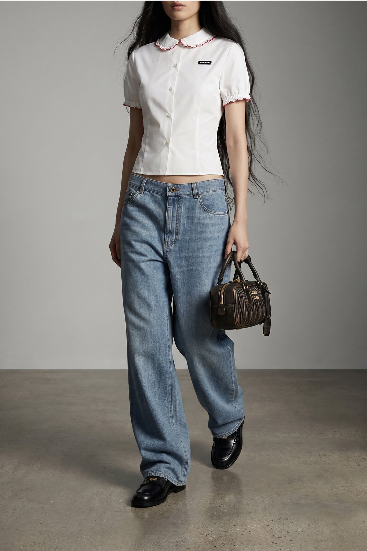 arcadie matelassé aged nappa leather handbag