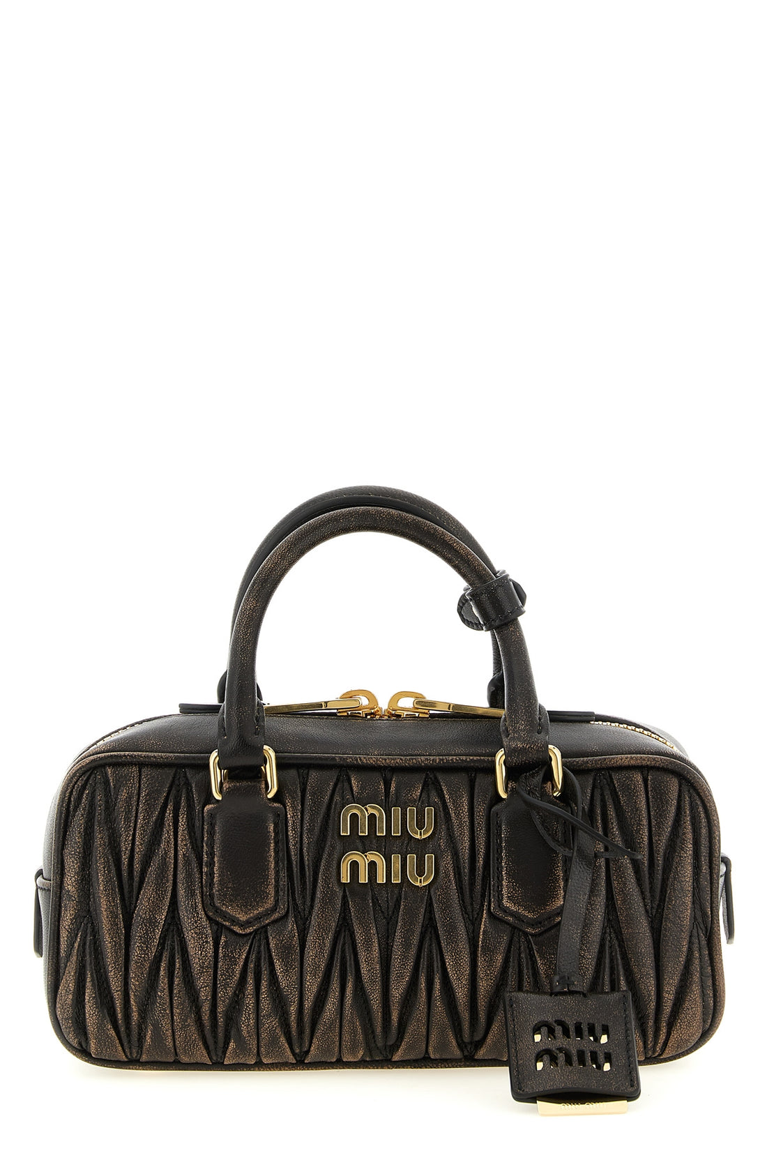 MIU MIU OS arcadie matelassé aged nappa leather handbag