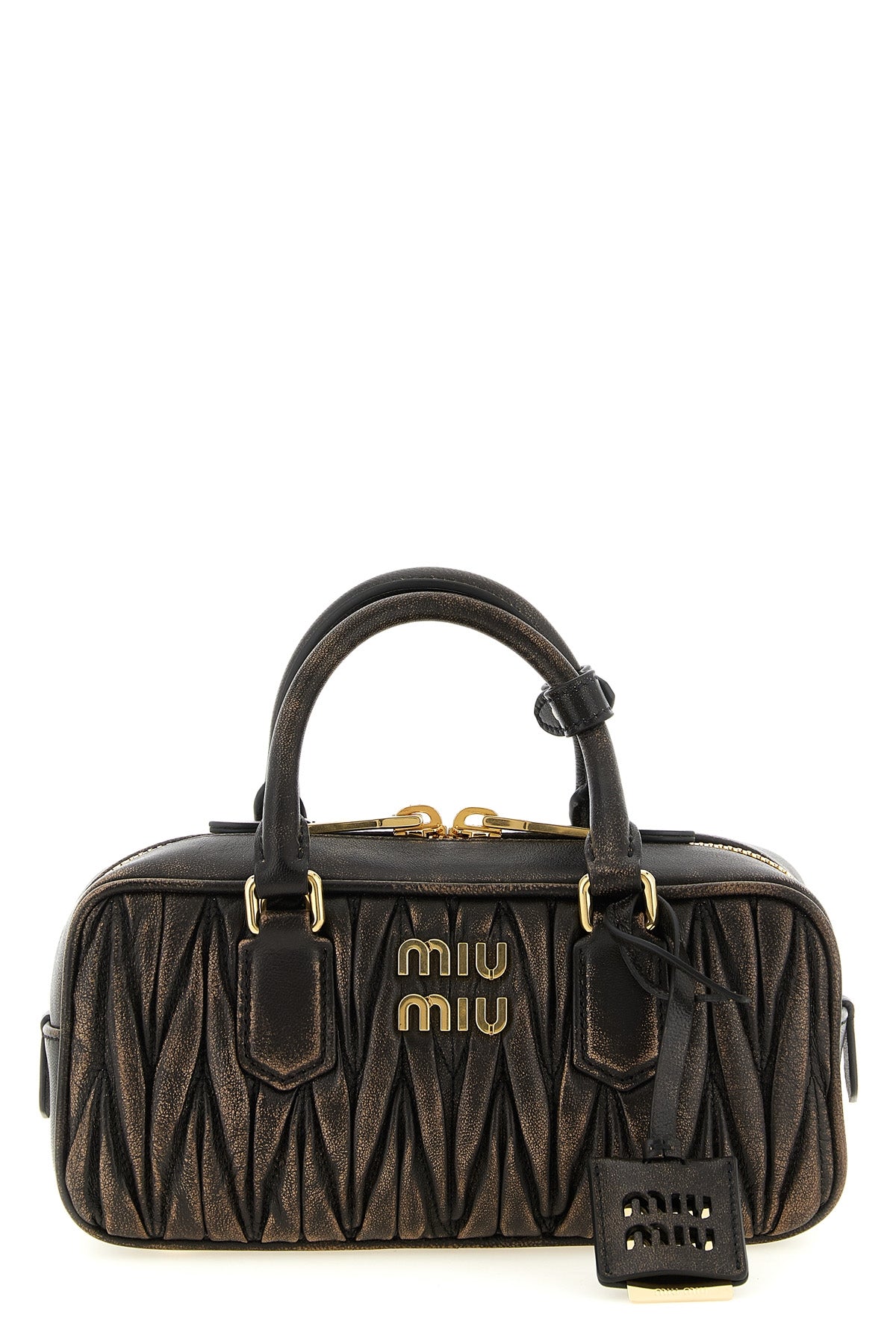 arcadie matelassé aged nappa leather handbag