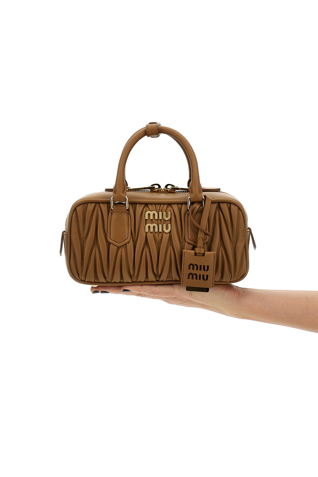 MIU MIU OS arcadie matelassé nappa leather handbag