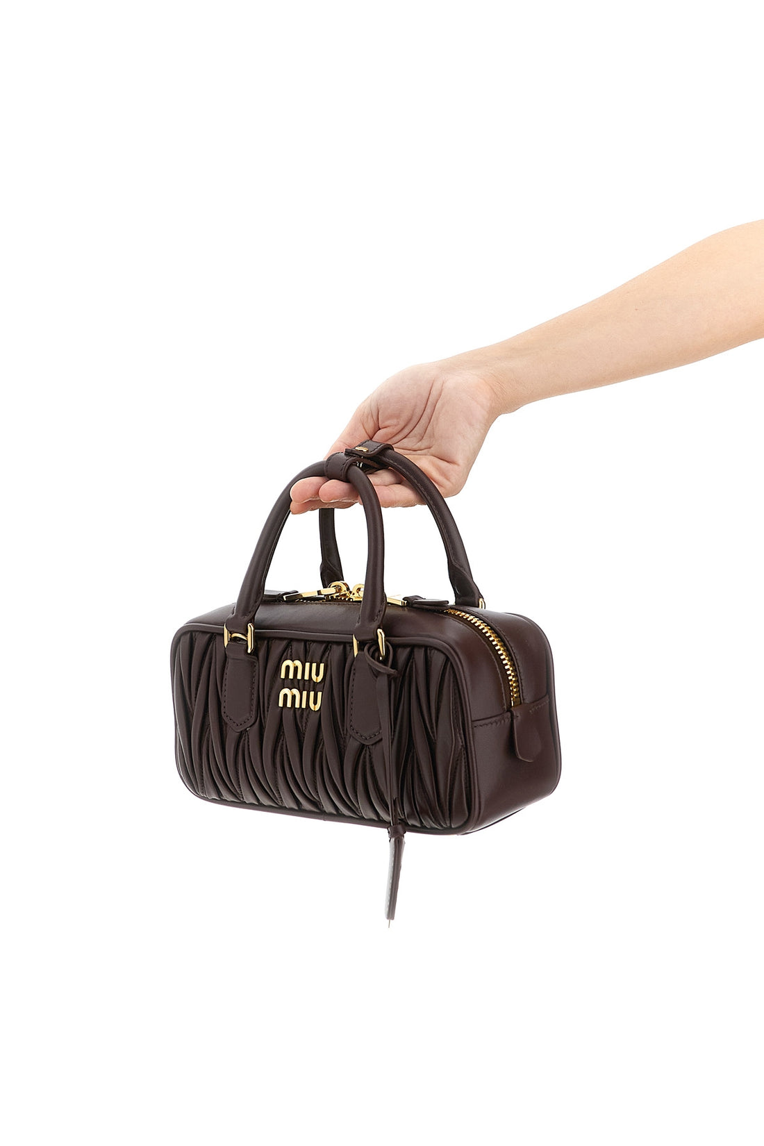 MIU MIU OS arcadie matelassé nappa leather handbag