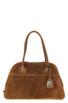 vivant suede bowling shoulder bag