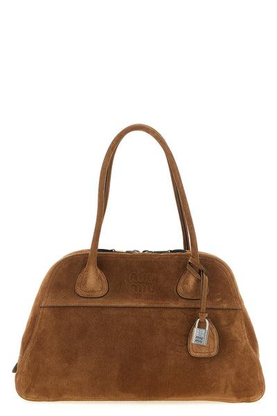 vivant suede bowling shoulder bag