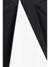 draped midi skirt in double-faced wool and mohair