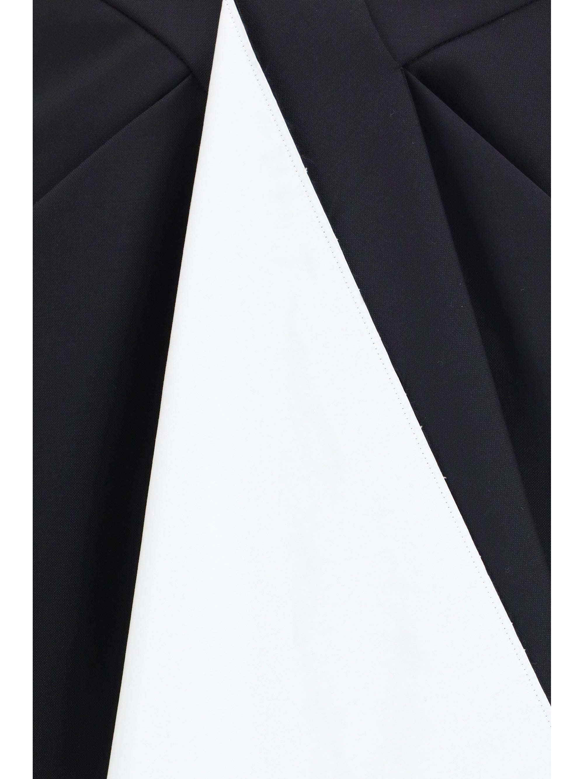 draped midi skirt in double-faced wool and mohair