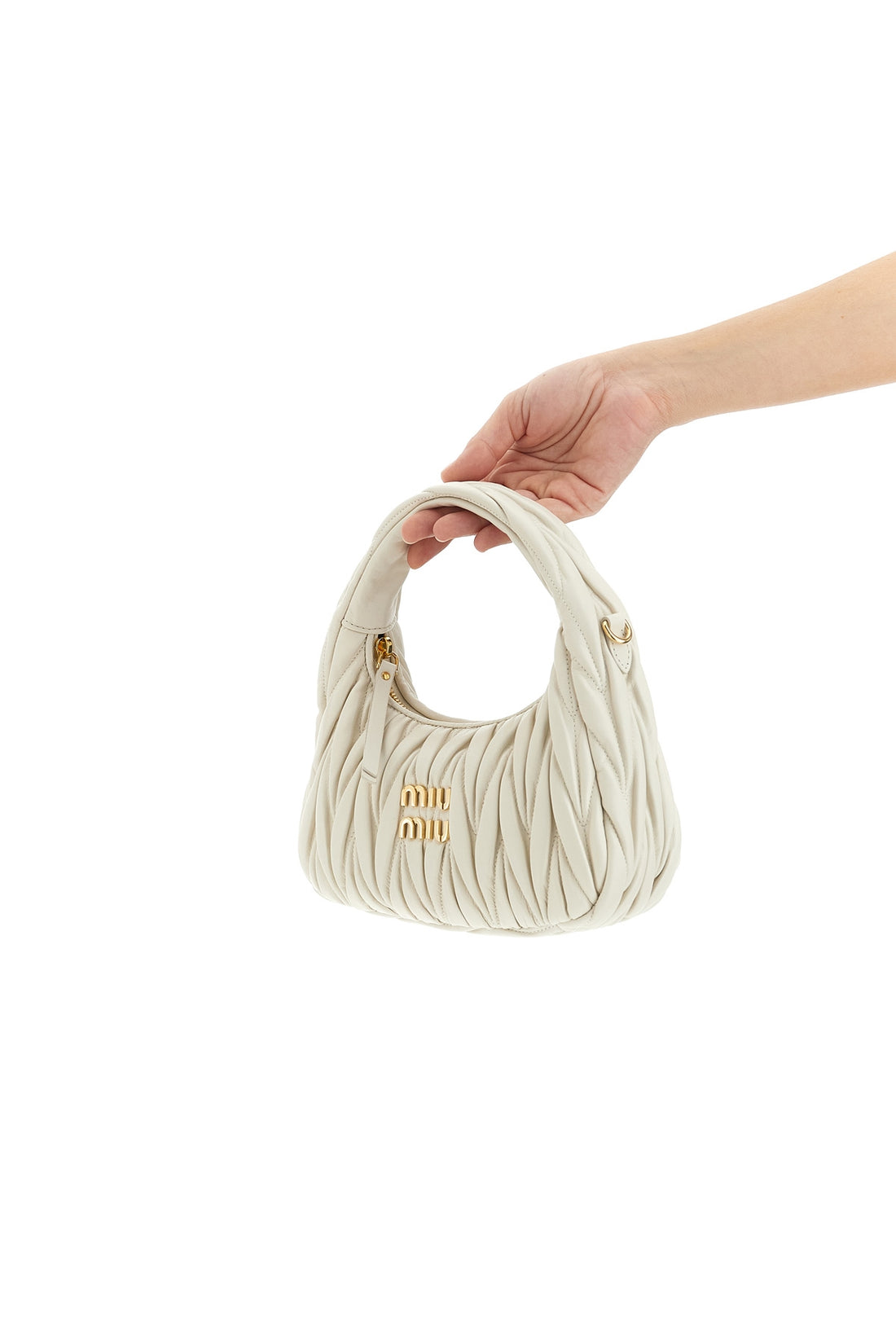 MIU MIU OS wander matelassé nappa leather handbag