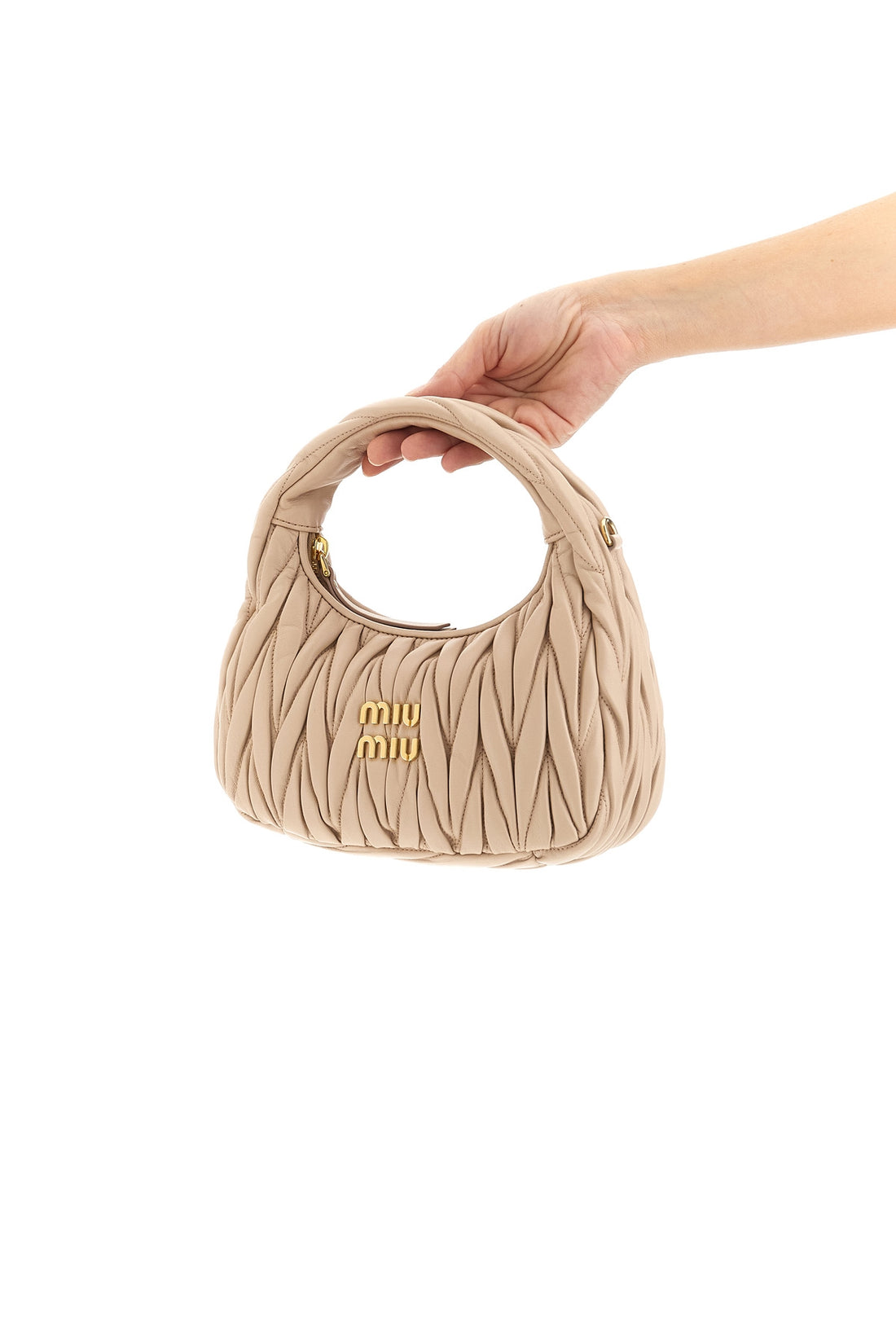 MIU MIU OS wander matelassé nappa leather handbag