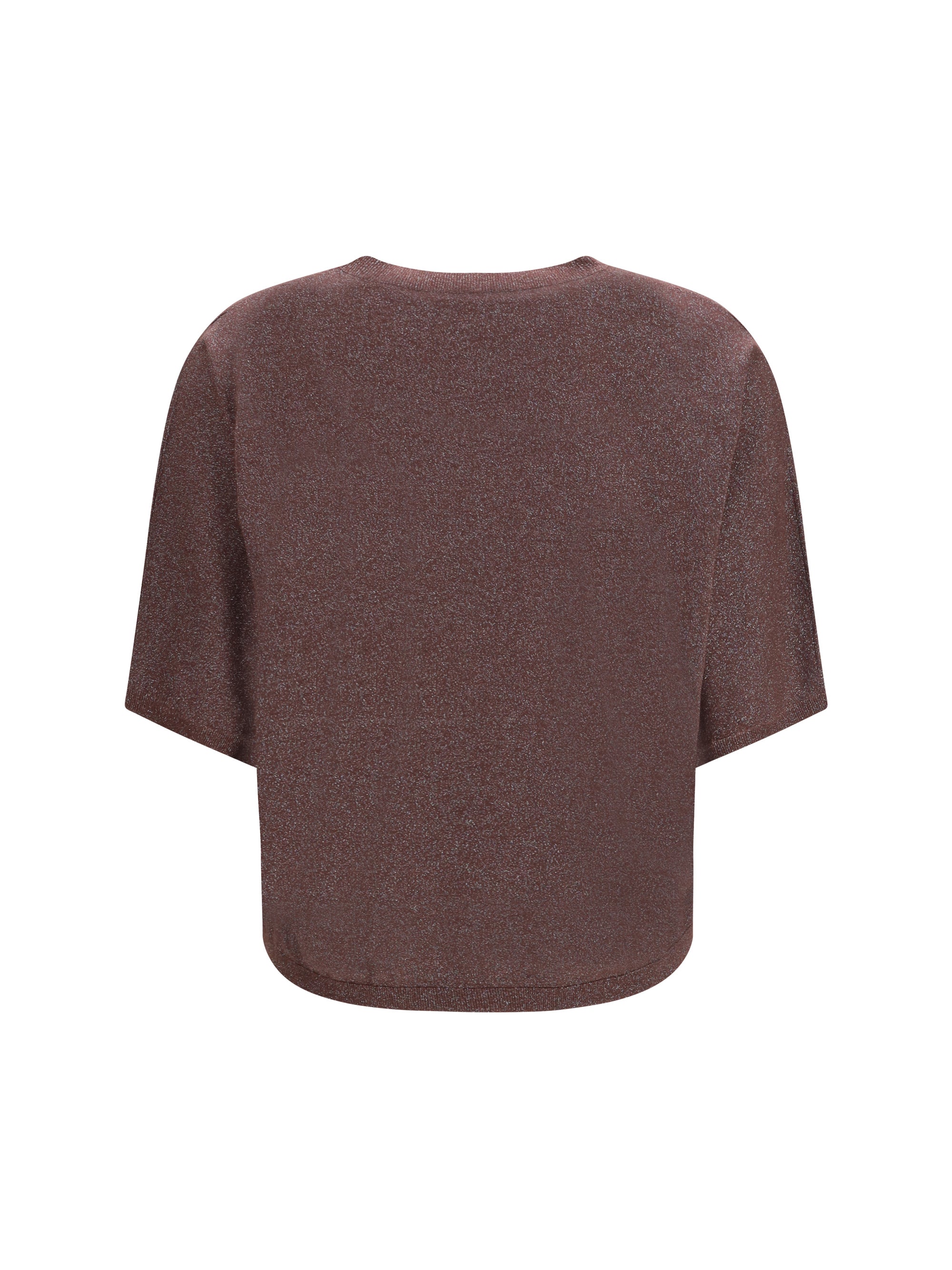 short-sleeve cashmere and silk sweater