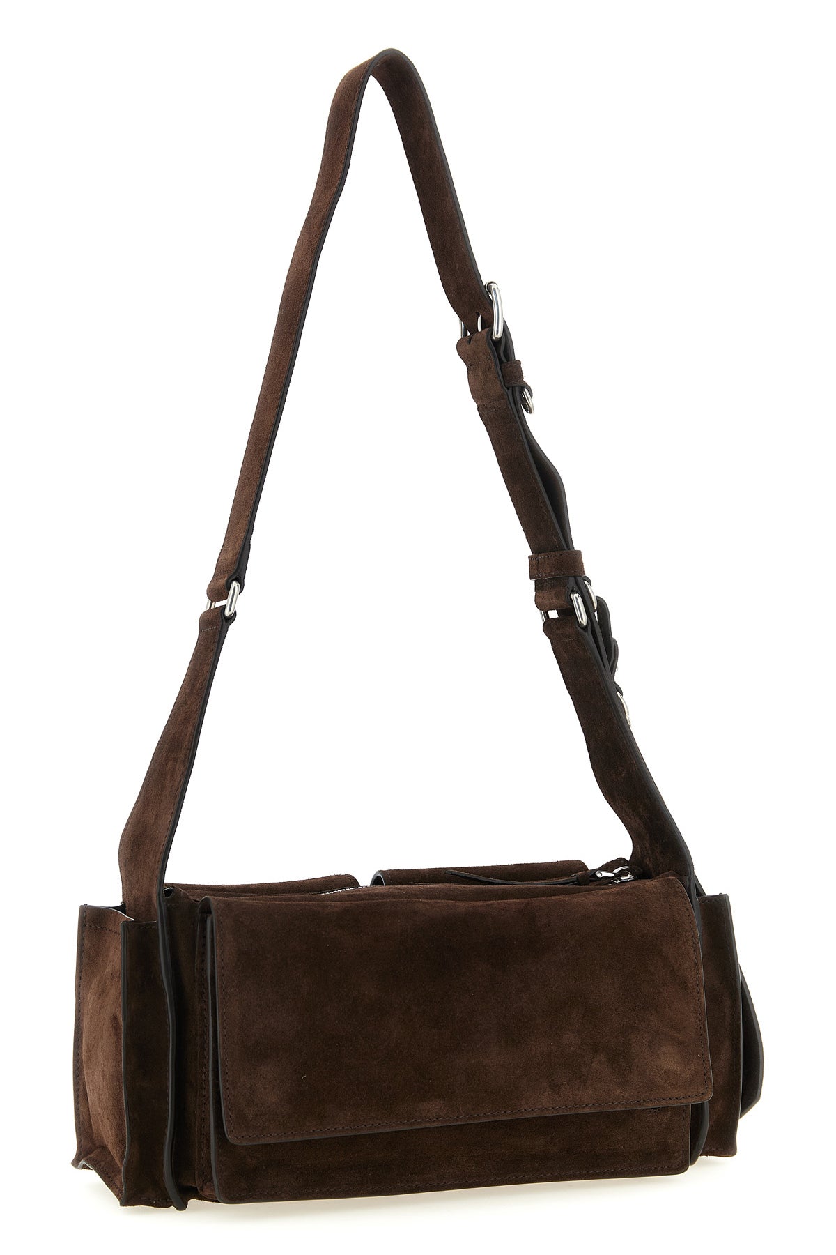 utilitaire suede crossbody bag
